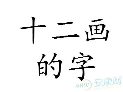 筆畫12的字|12画的字